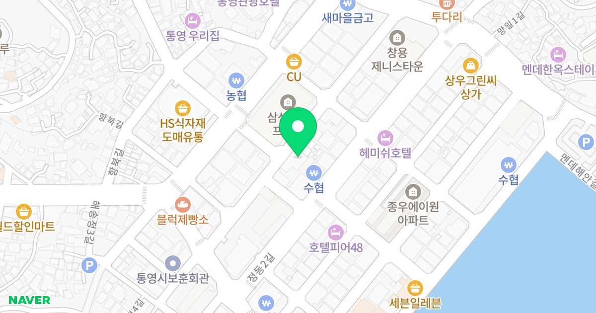 프라임시티 위치 지도 - 경상남도 통영시 정동1길 35