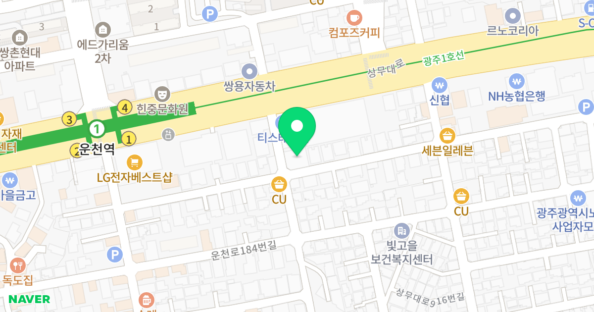 주건축물제1동 위치 지도 - 광주광역시 서구 쌍촌로65번길 34