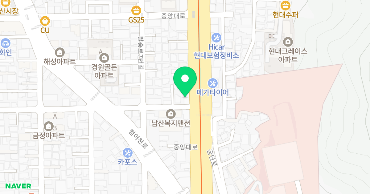 대박마을 위치 지도 - 부산광역시 금정구 중앙대로 2063