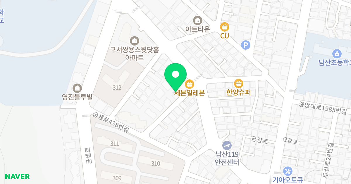 블루아 위치 지도 - 부산광역시 금정구