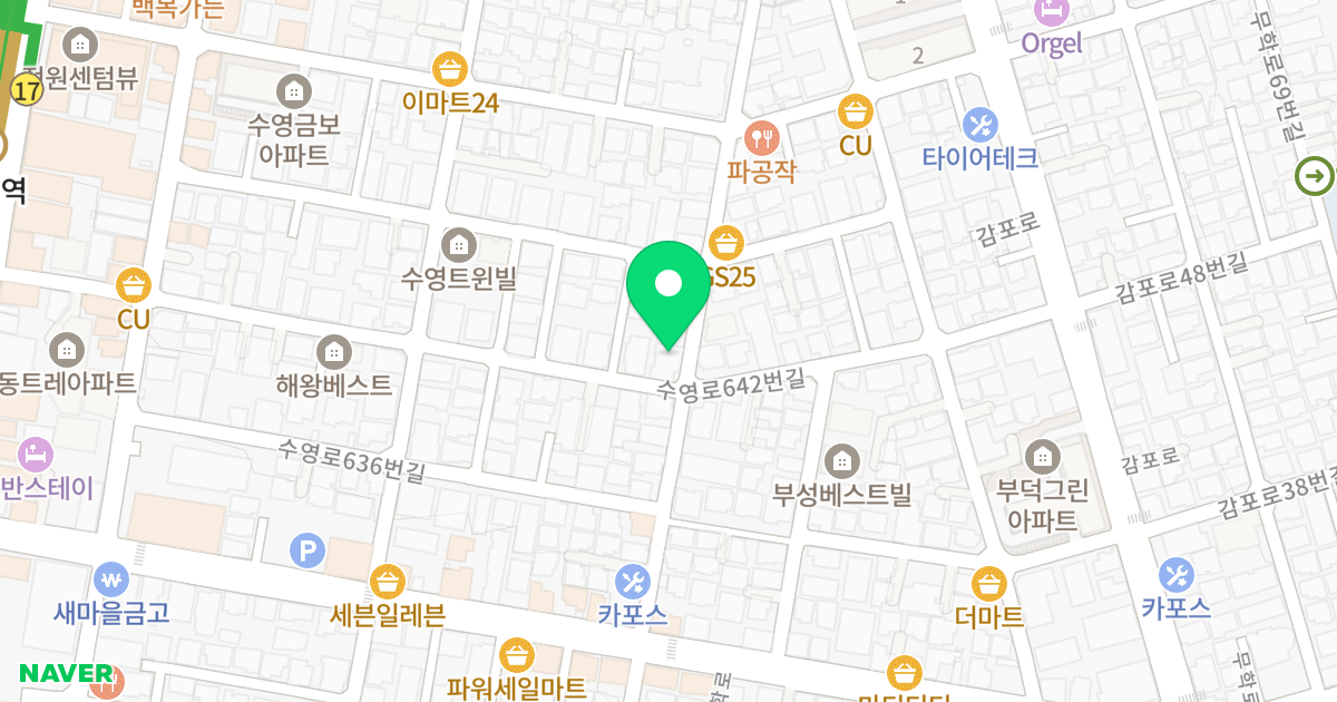 월드하우스 위치 지도 - 부산광역시 수영구 무학로33번길 25