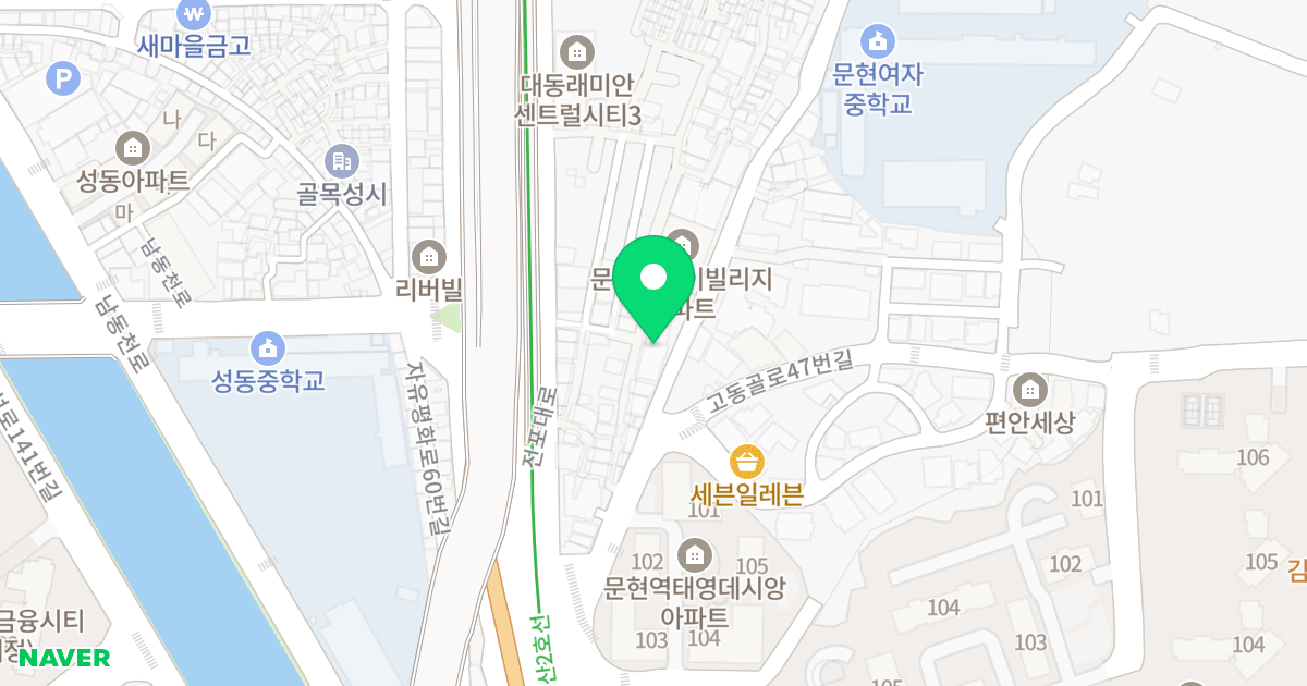 문현오름캐슬 위치 지도 - 부산광역시 남구 전포대로40번길 23