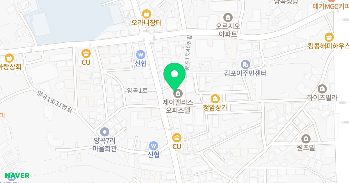 제이팰리스 위치 지도 - 경기도 김포시 양촌읍 양곡1로38번길 3