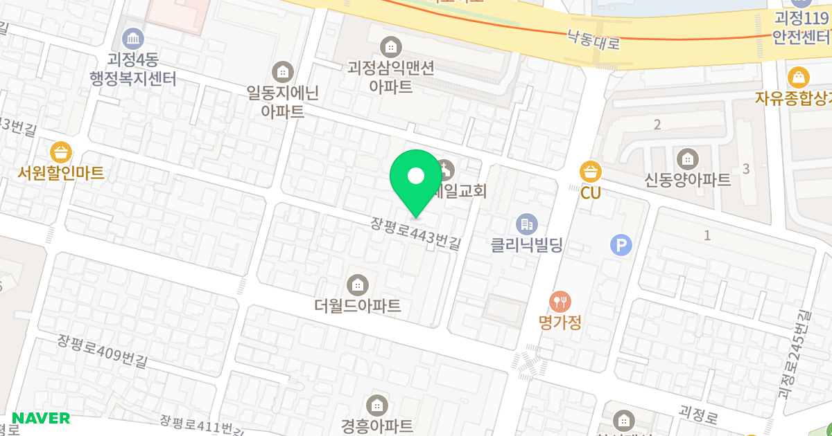 창조보금자리 위치 지도 - 부산광역시 사하구 장평로443번길 6