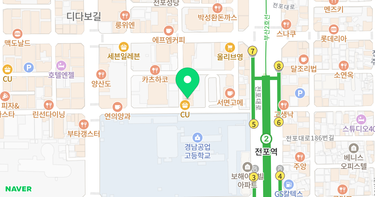 세경HUB센트럴시티 위치 지도 - 부산광역시 부산진구 서전로38번길 89