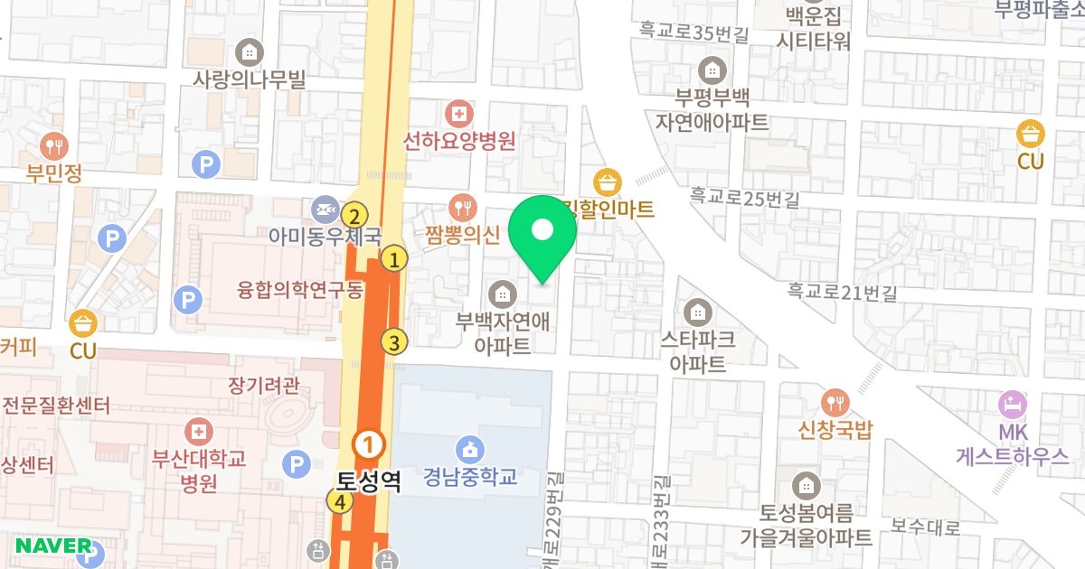 자성빌리지 위치 지도 - 부산광역시 서구 까치고개로229번길 41