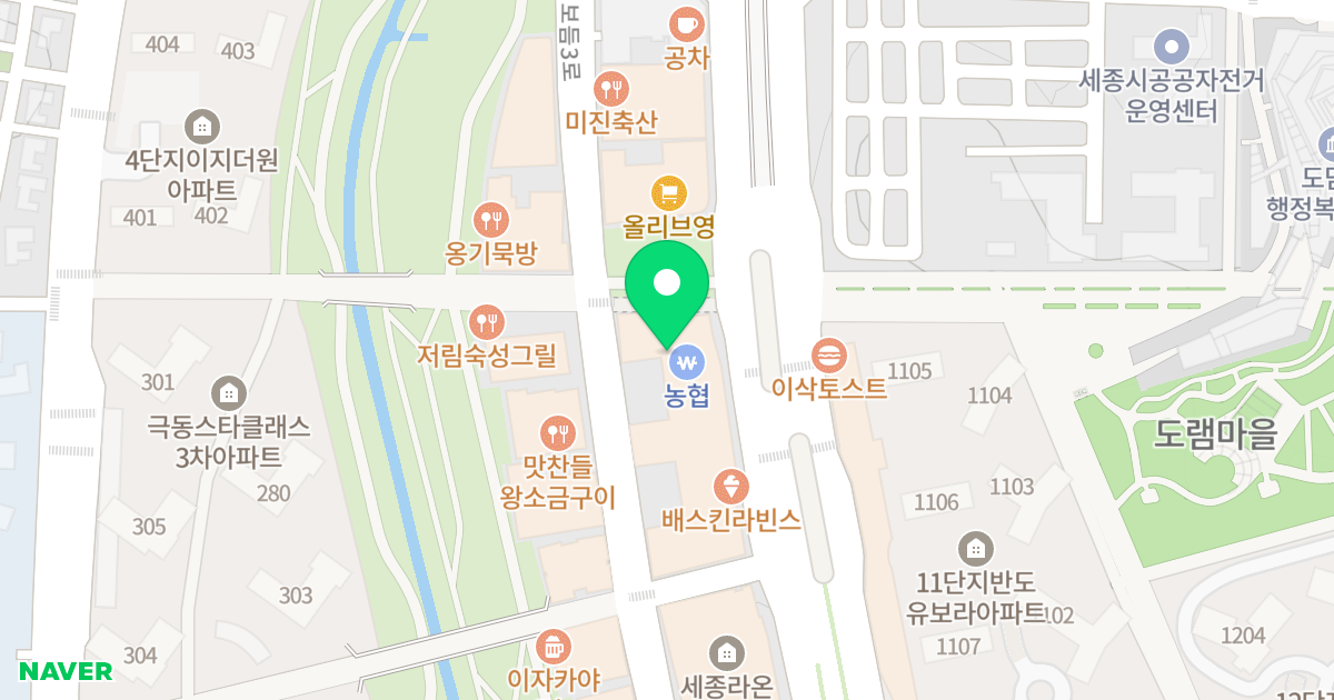 세종한신휴시티 위치 지도 - 세종특별자치시  보듬3로 8-20