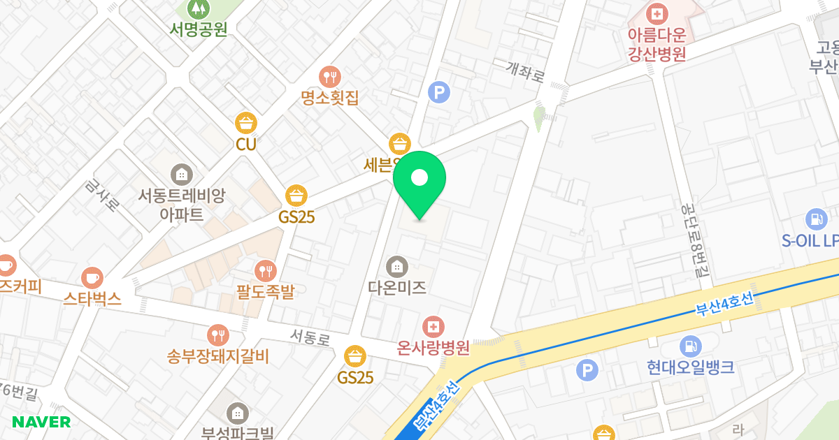 (207-3) 위치 지도 - 부산광역시 금정구