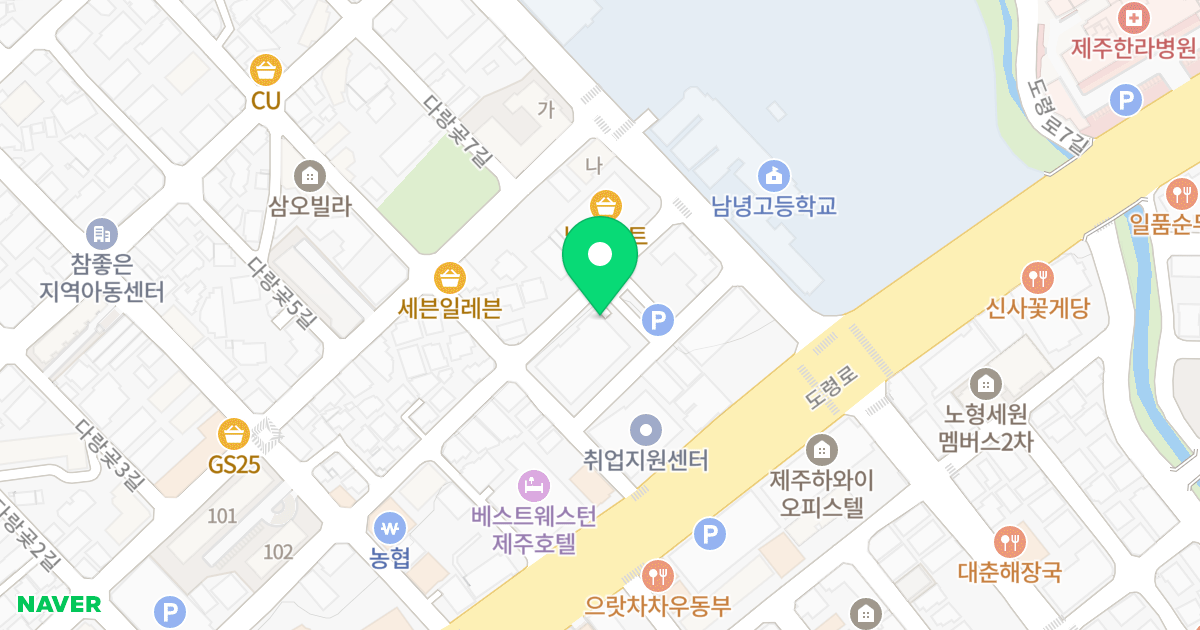 빌리브 노형 위치 지도 - 제주특별자치도 제주시 월랑로2길 34