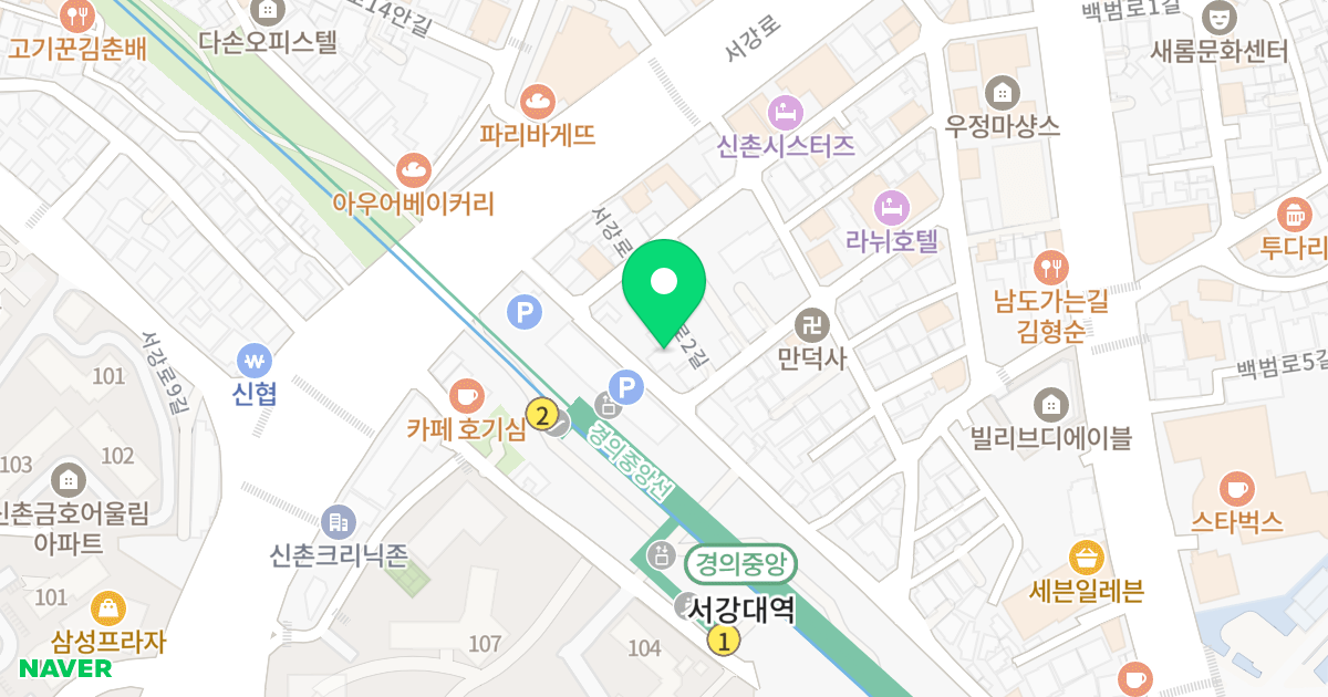 (109-100) 위치 지도 - 서울특별시 마포구 서강로16길 15