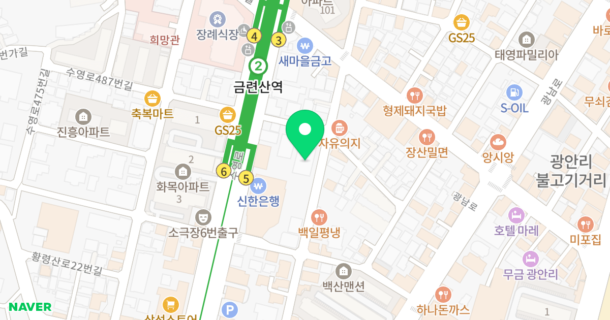 궁전아이브 위치 지도 - 부산광역시 수영구 남천바다로10번길 22