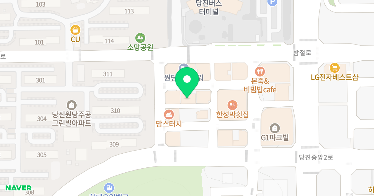 오션오피스텔 위치 지도 - 충청남도 당진시 밤절로 132-57
