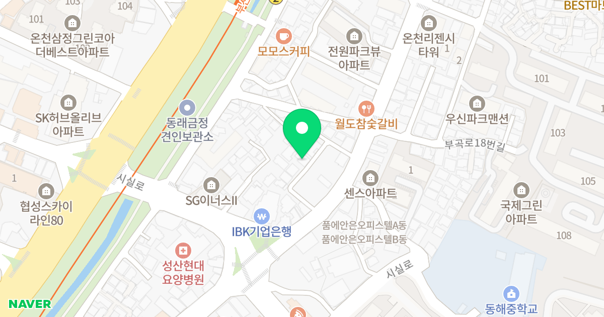 온천마루 위치 지도 - 부산광역시 금정구