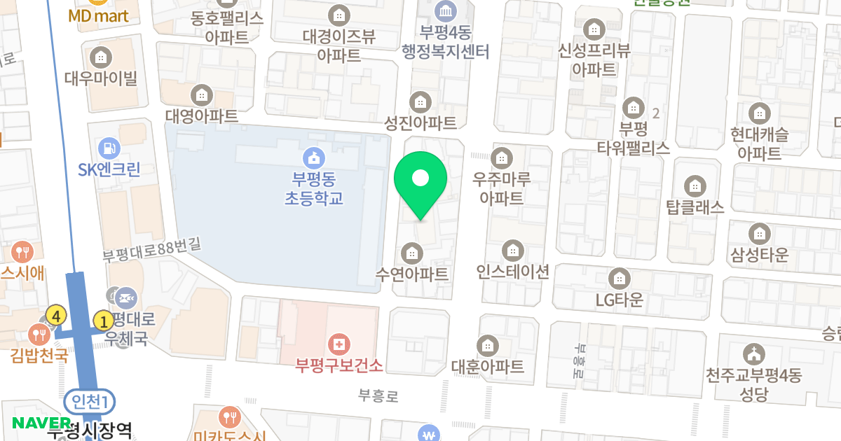 리코팰리스 위치 지도 - 인천광역시 부평구