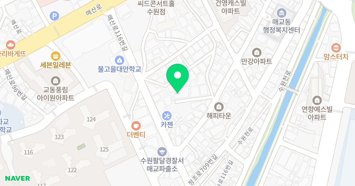 (74-35) 위치 지도 - 경기도 수원시 팔달구 매산로126번길 46-10