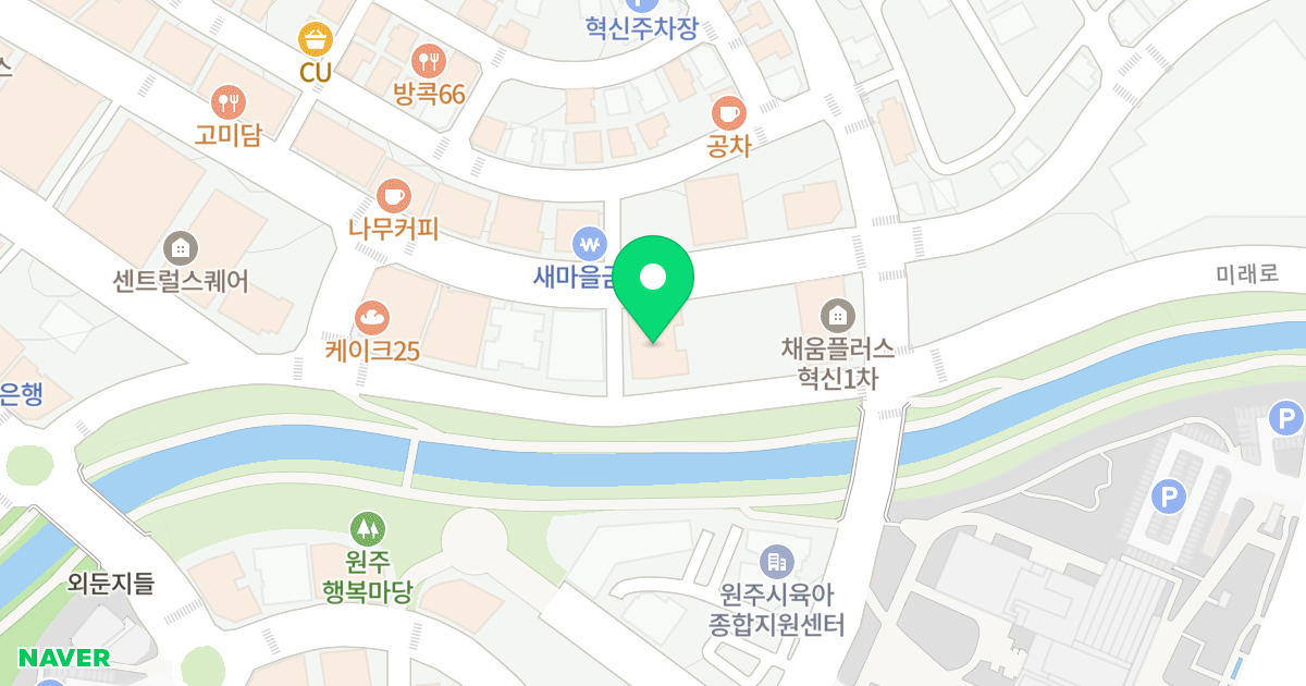 강산타워 위치 지도 - 강원특별자치도 원주시 황금로 26
