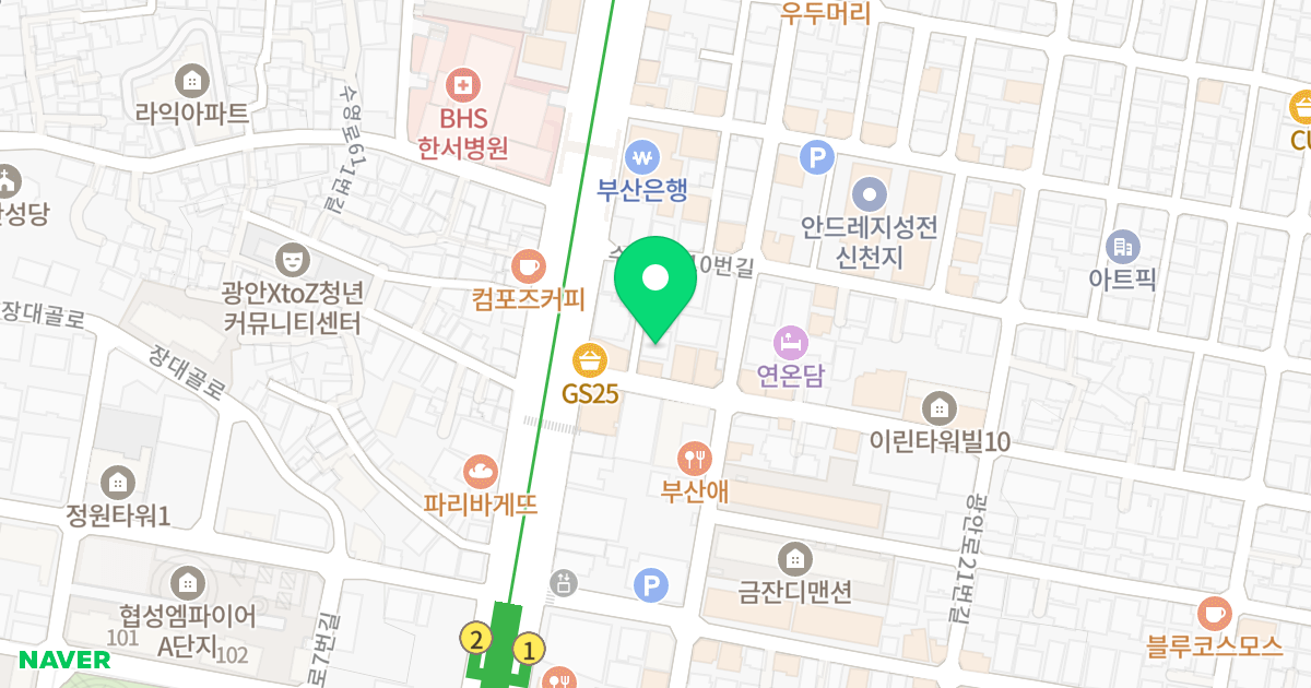 부일메트로스타 위치 지도 - 부산광역시 수영구 수영로606번길 5-4