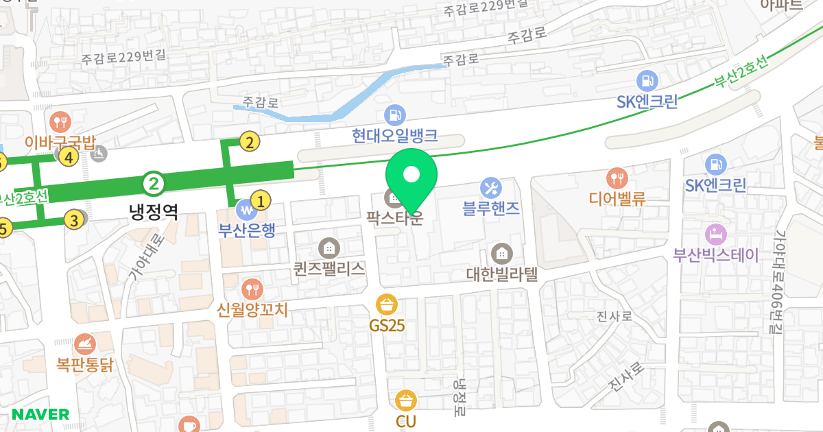 팍스타운 위치 지도 - 부산광역시 사상구 가야대로378번길 1