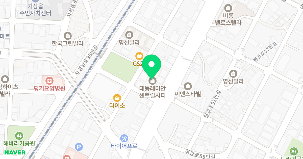 대동레미안 센트럴시티 위치 지도 - 부산광역시 기장군 기장읍 기장대로 465-4