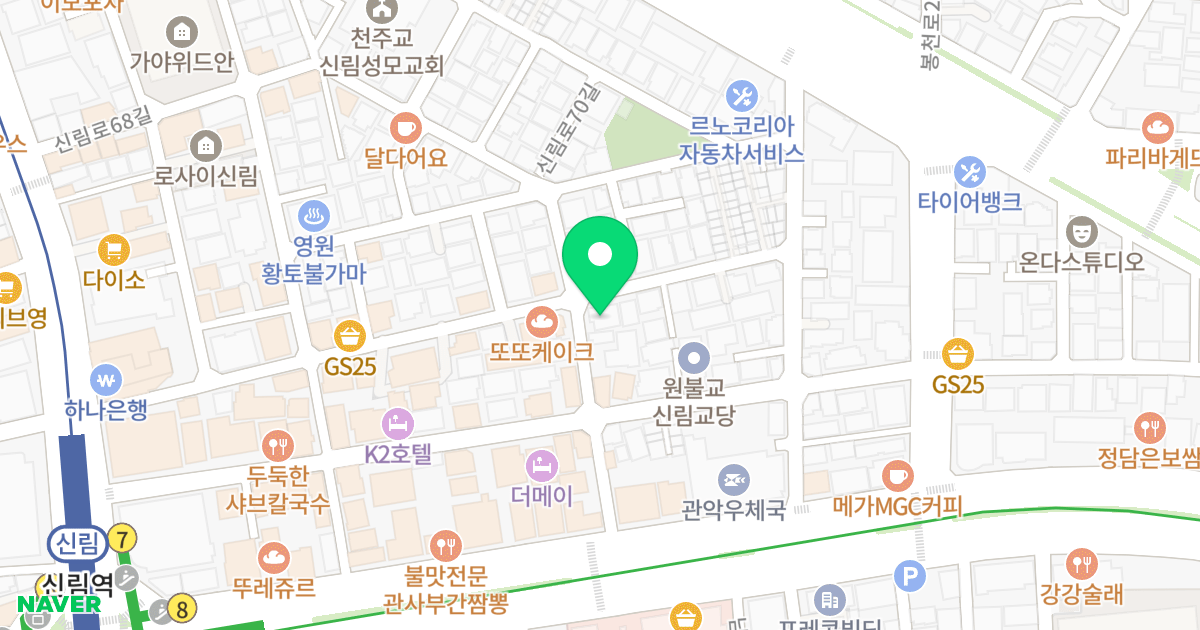 (1413-23) 위치 지도 - 서울특별시 관악구 남부순환로185길 22