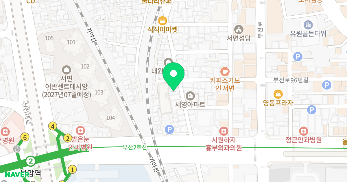 더피렌체 위치 지도 - 부산광역시 부산진구 가야대로747번길 15
