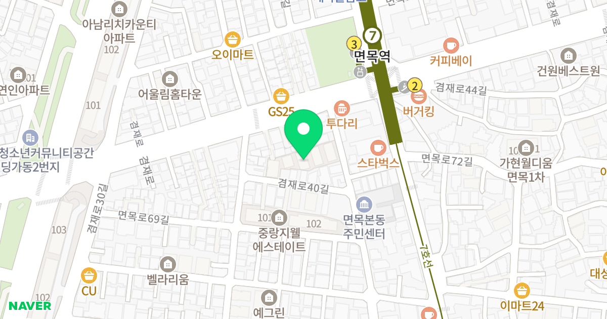 스마트빌 위치 지도 - 서울특별시 중랑구
