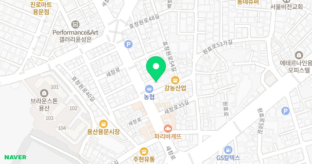 제이엘레지던스 위치 지도 - 서울특별시 용산구 새창로33길 5