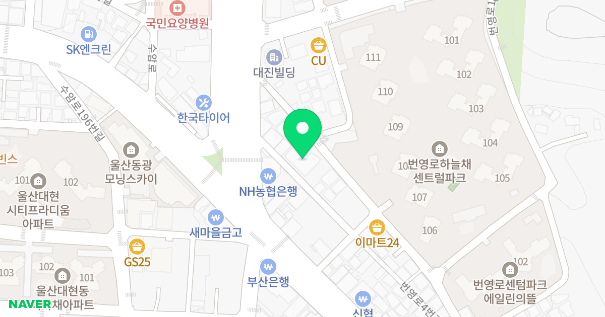 신선산아드리아 위치 지도 - 울산광역시 남구 여천로5번길 45