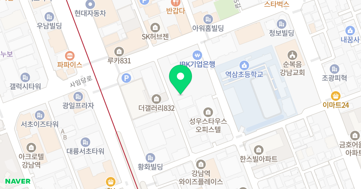 (832-26) 위치 지도 - 서울특별시 강남구 역삼로2길 9