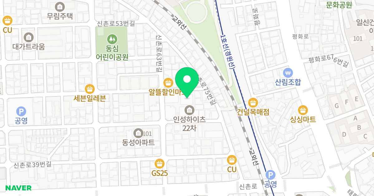 인성하이츠빌 위치 지도 - 경기도 의정부시 신촌로63번길 30-6