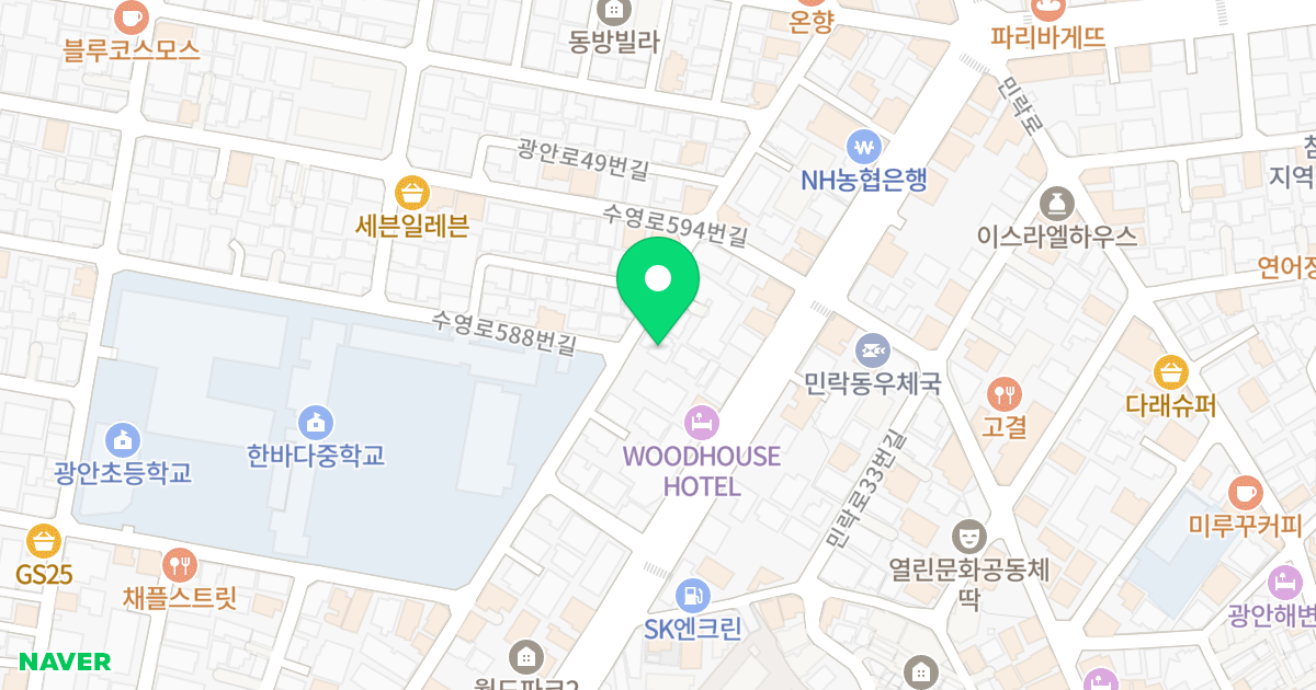 광안에코하임 위치 지도 - 부산광역시 수영구 광안로49번길 60