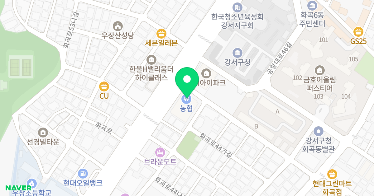 서광프리메라 위치 지도 - 서울특별시 강서구 화곡로 292