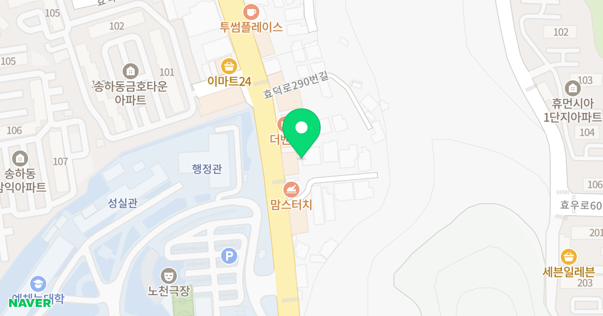 주2동 위치 지도 - 광주광역시 남구 효덕로 282