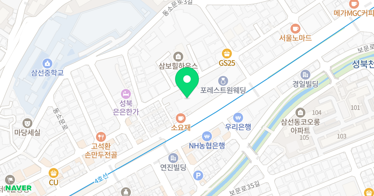 흥화브라운 동소문빌딩 위치 지도 - 서울특별시 성북구 동소문로 43