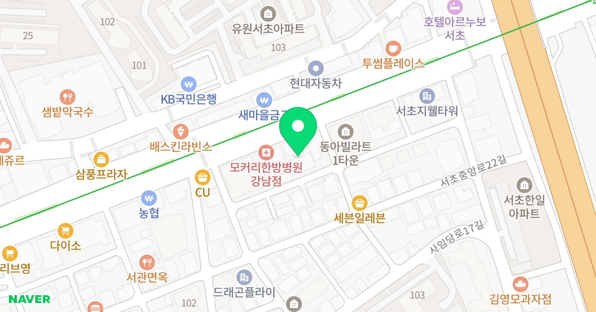 삼환바우스 위치 지도 - 서울특별시 서초구 서초대로 340