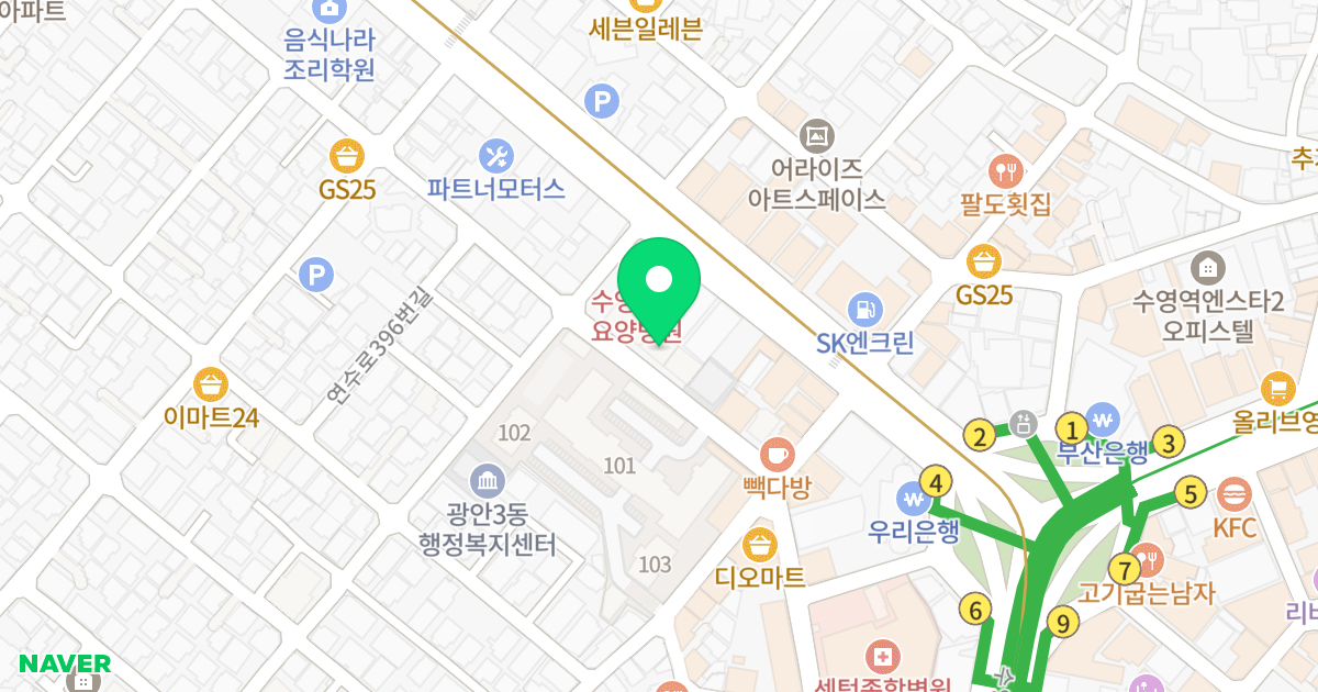 복하우스에이 위치 지도 - 부산광역시 수영구 망미번영로38번길 97