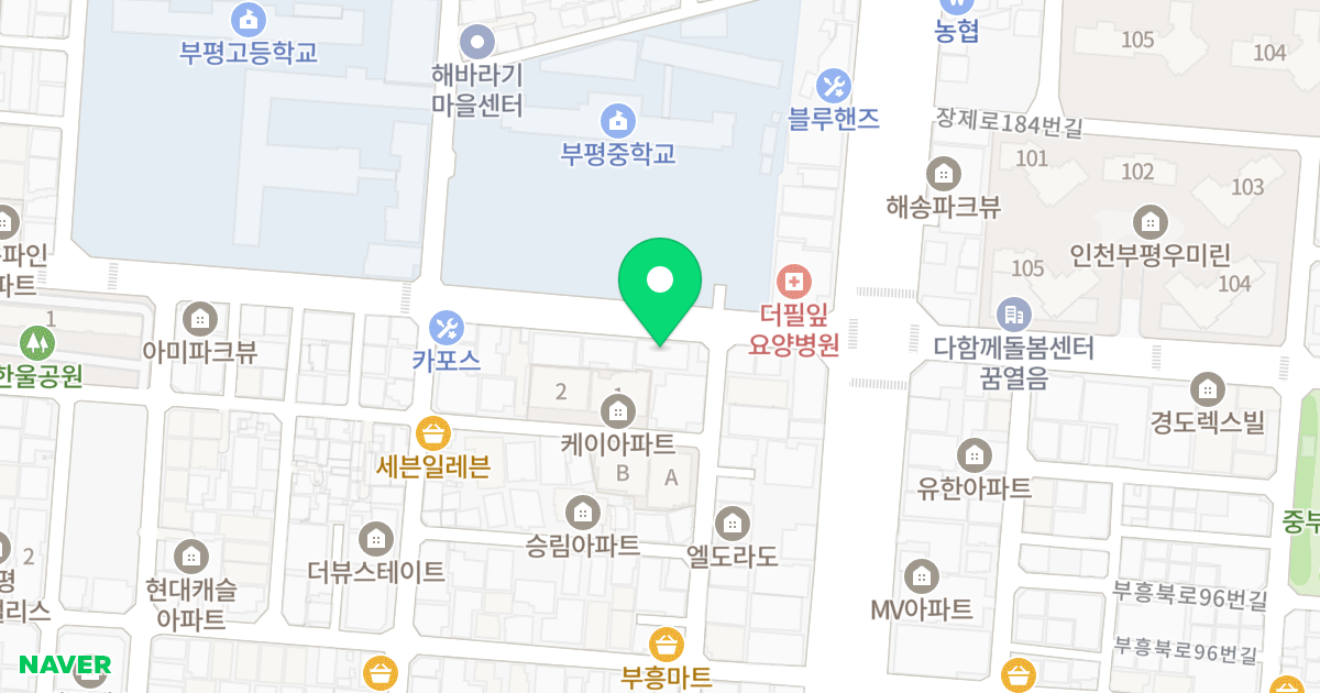 투엠레뷰 위치 지도 - 인천광역시 부평구 부흥북로 70