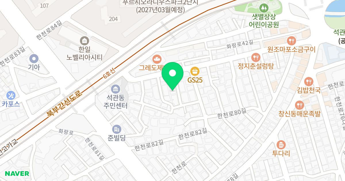 미르빌Ⅱ 위치 지도 - 서울특별시 성북구 화랑로40길 18-6