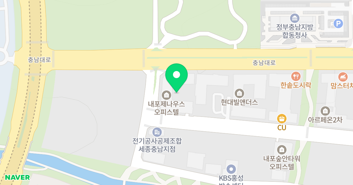 내포제나우스오피스텔 위치 지도 - 충청남도 홍성군 홍북읍 충남대로 24