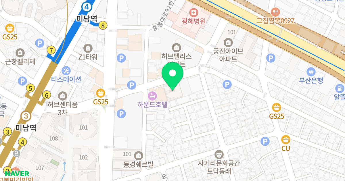 비룡 벨로스텔라 위치 지도 - 부산광역시 동래구 미남로132번길 20