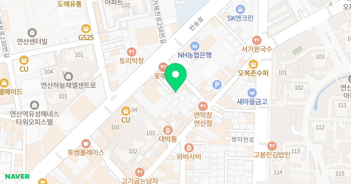 인헤븐빌 위치 지도 - 부산광역시 연제구 반송로 48-3