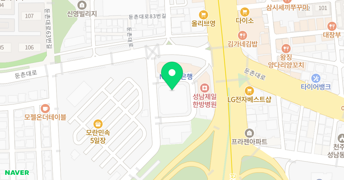 성남아리스타 위치 지도 - 경기도 성남시 중원구 둔촌대로80번길 3-10