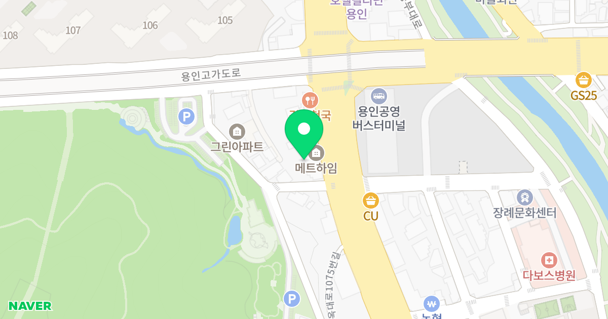 메트하임가동 위치 지도 - 경기도 용인시 처인구 백옥대로 1085