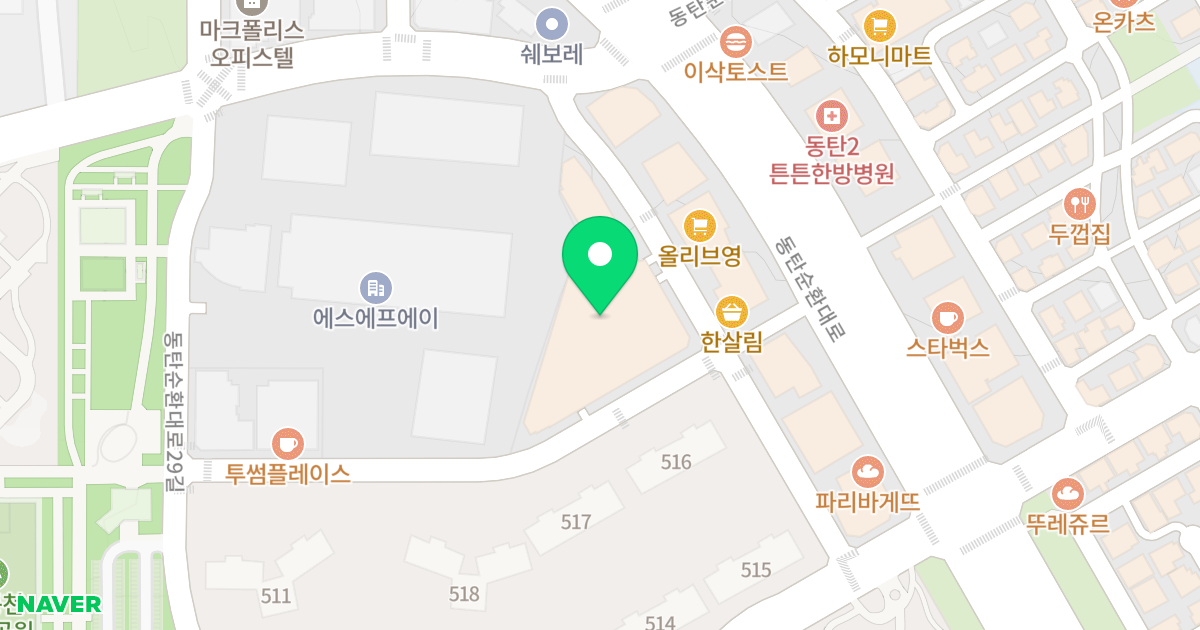 에이스케이씨티타워 위치 지도 - 경기도 화성시 동탄순환대로27길 5-8