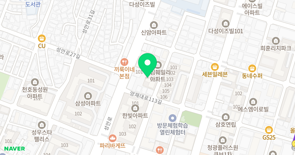 노블레스 위치 지도 - 서울특별시 강동구 성안로 182