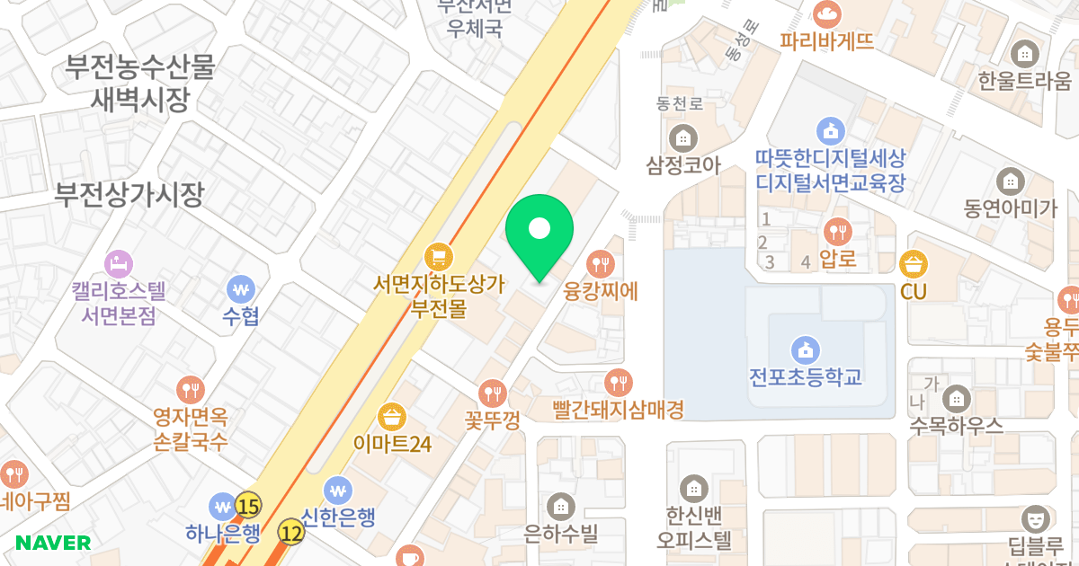 베스아이 디 아트 위치 지도 - 부산광역시 부산진구 서전로9번길 55