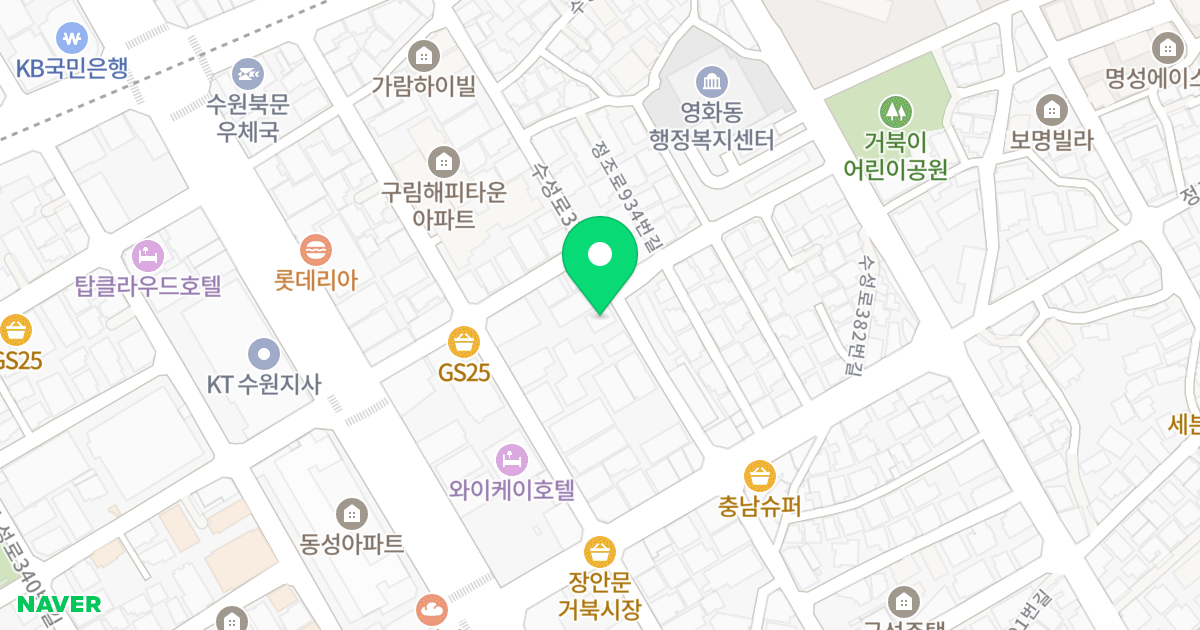 N하우스 위치 지도 - 경기도 수원시 장안구 수성로370번길 36