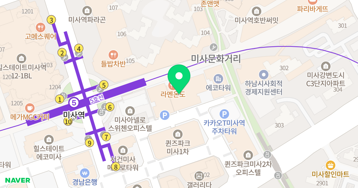 미사역 헤리움 애비뉴어 위치 지도 - 경기도 하남시