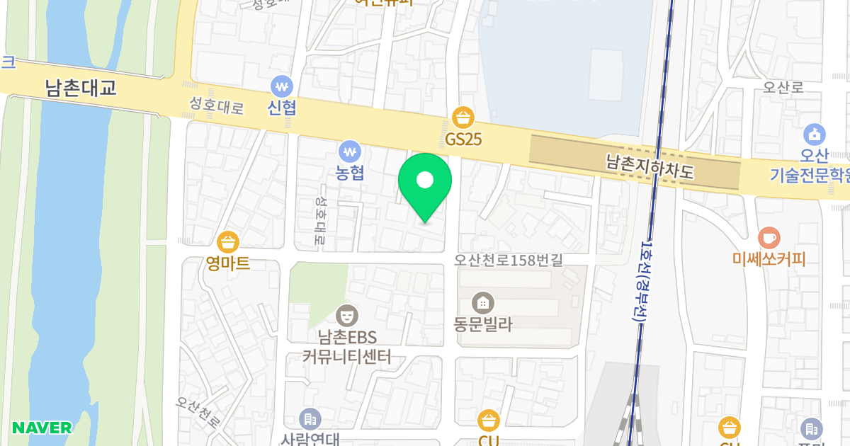 (605-1) 위치 지도 - 경기도 오산시 성호대로40번길 6