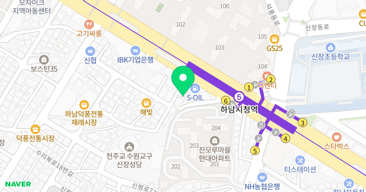 (318-21) 위치 지도 - 경기도 하남시 하남대로833번길 5